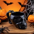 thumbnail image 6 of KOYPTL Glossy 3D Skull Glass Coffee Mug with Skeleton Bone Handle,Gothic Spooky Novelty Drink Cup,Halloween Gift Decor for Coffee Tea Hot Cocoa Daily Use Black, 6 of 7