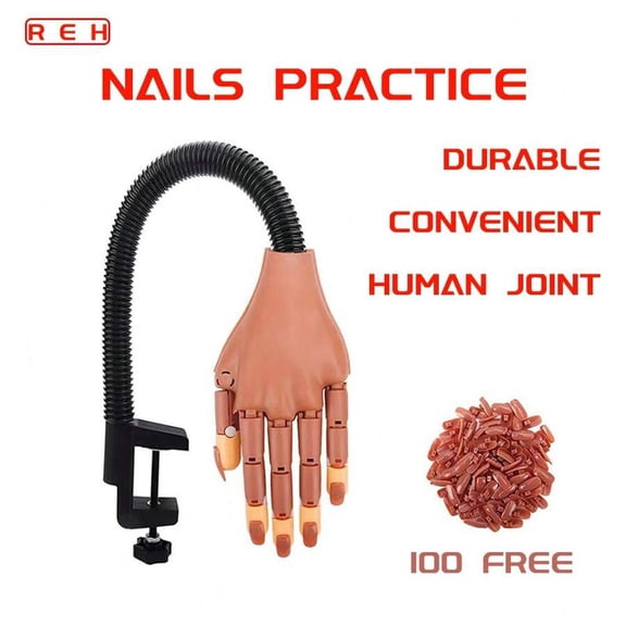 Nails Tool Artificial Hand Manicure Practice Hand Nail Clippers Nail Brushes Nail Files 2 Color Replacement Nail Pads.Nail Supplies