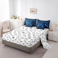 thumbnail image 3 of Erosebridal Gradient Gamepad Bedding Sets Full Size, Blue Comforter Sets with Sheets, Neon Geometric Decor, Reversible 7-Piece, 3 of 5