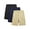 Black & Khaki & Navy, variant on 3-Pack Boy's Stretch Slim Fit School Uniform Twill Shorts (4-20)