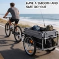 thumbnail image 6 of S-HOME Heavy Duty Aluminum Bike Cargo Trailer, 20" Wheels, 220 lbs Capacity Luggage Cart for Groceries and Cycling Travel，Black+Gery, 6 of 13