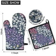 thumbnail image 6 of Pioneer Flower Kitchen Oven Mitt and Pot Holder Sets 2 Pcs for Baking, Cooking and Grilling, Heat Resistant Up To 392 °F, 6 of 7