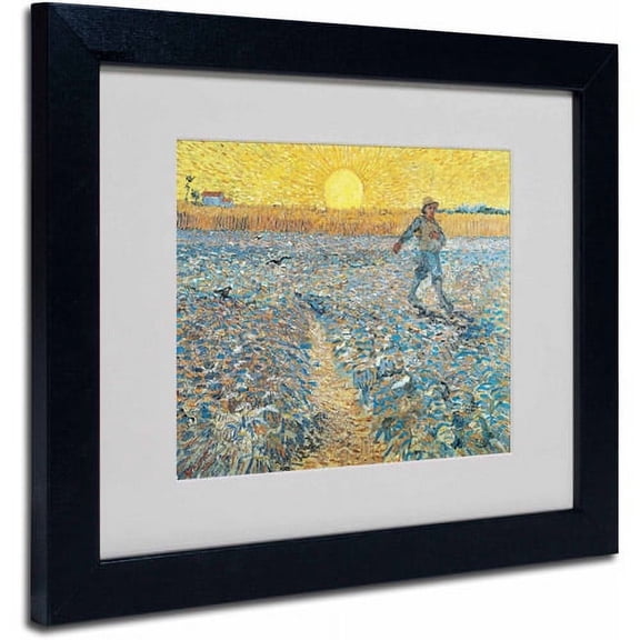 Trademark Fine Art Landscape Matted Framed Art ' Sower 1888 ' by Vincent van Gogh