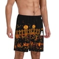thumbnail image 2 of Bixox Men's Happy Halloween printed lightweight casual shorts, soft sleep shorts with pockets., 2 of 7