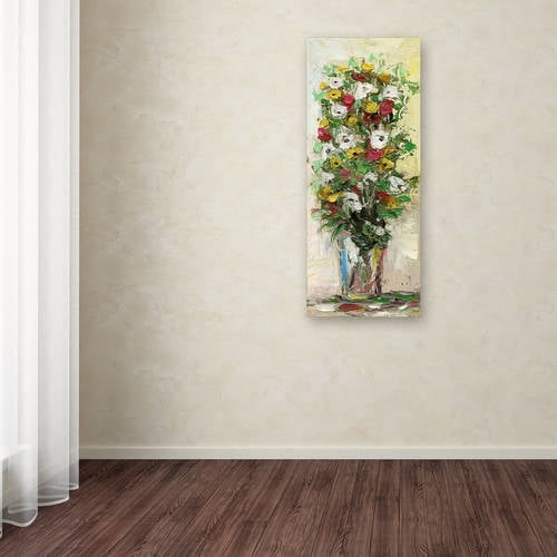 Trademark Fine Art "Spring Flowers in a Vase 1" Canvas Art by Hai Odelia