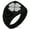 Black, variant on Stainless Steel Four Leaf Clover Heart Chevron Pattern Biker Style Polished Ring