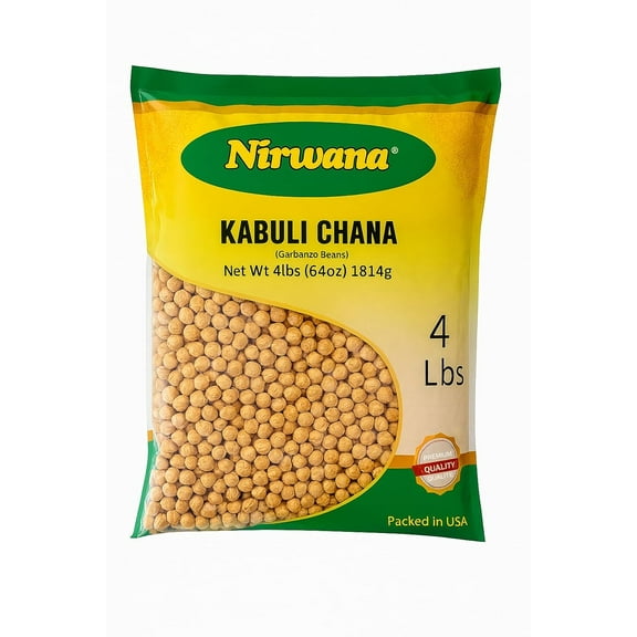 Premium White Chickpeas (Kabuli Chana) – Protein-Packed Dried Garbanzo Beans for Snacks, Salads & Meals – Bulk Pantry Staple for Healthy Cooking 64oz
