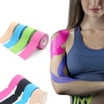 thumbnail image 2 of Cinta de kinesiología de 5 tamaños, vendaje muscular, algodón deportivo, cinta adhesiva elástica para lesiones por tensión, pegatinas para aliviar el dolor muscular de la rodilla Tan Jianjun unisex, 2 of 2
