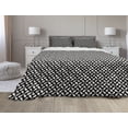 thumbnail image 1 of Abstract Comforter & Sham Bedding Set, Monochrome Geometric Repetitive Simplistic 70's Retro Illustration, 3 pcs Duvet Set Microfiber Filling Quilt, 5 Sizes, Eggshell and Dark Brown, by Ambesonne, 1 of 4