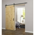 thumbnail image 6 of Frameport Rkp-Bd-Fzb-7X3-H Rustic Knotty Pine 36" By 84" Flat Z-Brace Barn Door - Black, 6 of 6