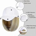 thumbnail image 4 of Adjustable Wig Cap with 14" Straight Bob Hairpiece for Women & Girls, Ash Blonde & Bleach Blonde Mix Synthetic Fiber Hair Accessory, 4 of 5