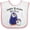 White and Pink, variant on Inktastic Happy Birthday, Mimi- Cute Penguins Boys or Girls Baby Bib