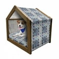 thumbnail image 1 of Traditional Pet House, Portuguese Historical Mixed Azulejo Mosaic Tiles with Moroccan Ceramic Motifs, Outdoor & Indoor Portable Dog Kennel with Pillow and Cover, 5 Sizes, Multicolor, by Ambesonne, 1 of 5