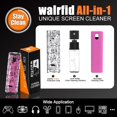 thumbnail image 2 of walrfid Car Screen Cleaner, Computer Screen Cleaner Spray and Wipe, Laptop Cleaning Mist Kit for Electronic iPad, iPhone, Phone, MacBook, TV, Monitor Display, with Black Graffiti Case - Hot Pink, 2 of 6