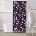 thumbnail image 6 of Shower Curtain, Boho style pattern Waterproof Fabric Plastic Shower Curtain, Drying Fast Bathroom Curtain with 9 Buttonholes, Ruffle Shower Curtain 60x72in, 6 of 8