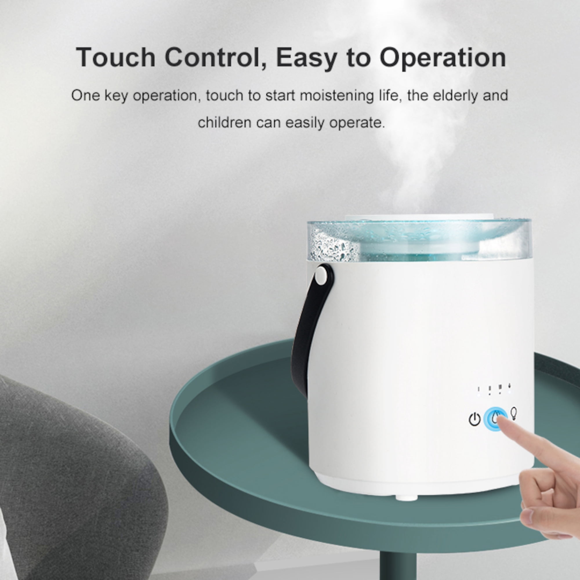 1.8 Gallon Output Top Filling Ultrasonic Humidifier, Touch Control