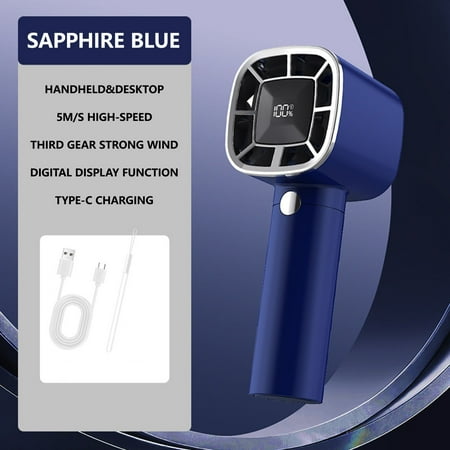 

Naittoop Clearance 2024 New High Speed Turbo Digital Display Fan With High Wind Power And Long Range Outdoor USB Charging Handheld Small Fan