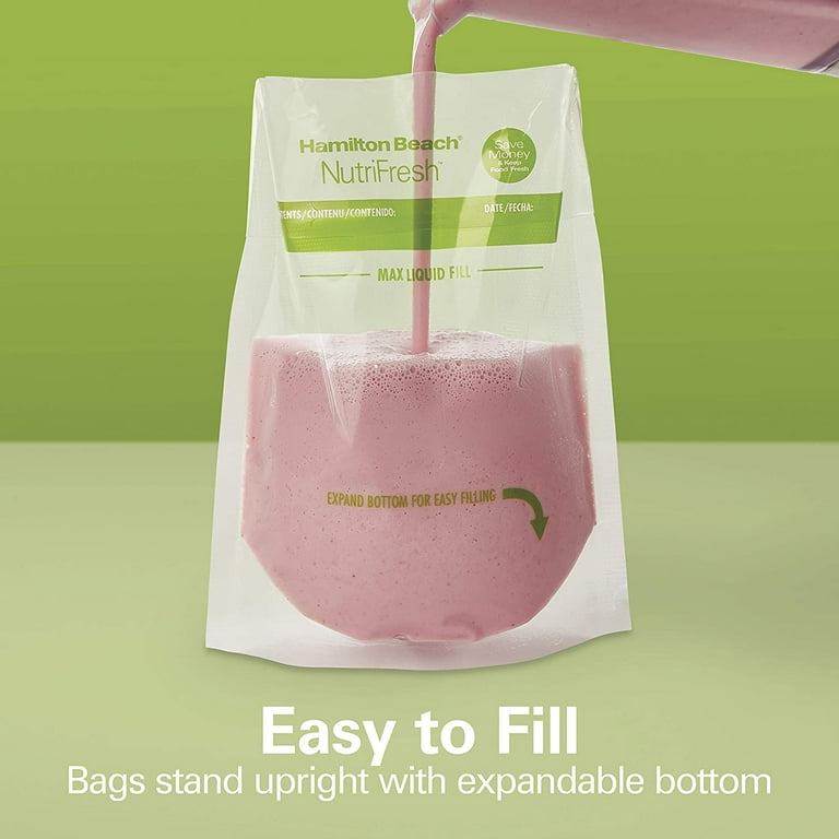 Hamilton Beach NutriFresh™ Easy-Fill Quart Size Vacuum Sealer Bags - 78306