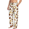 thumbnail image 6 of Salouo Baseball Sport Print Pajama Pants for Men, Lounge Pants Elastic Waistband Casual Men's sleepwear Loungewear Sleep Pajama Pant -Large, 6 of 7