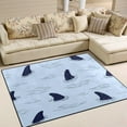 thumbnail image 2 of Coolnut Lightweight Carpet Mats, 5'3" x 4' Area Soft Rugs, Floor Mat Rug Home Decoration for Kids Room Living Room, 63"x 48" Dolphins Under Water, 2 of 6