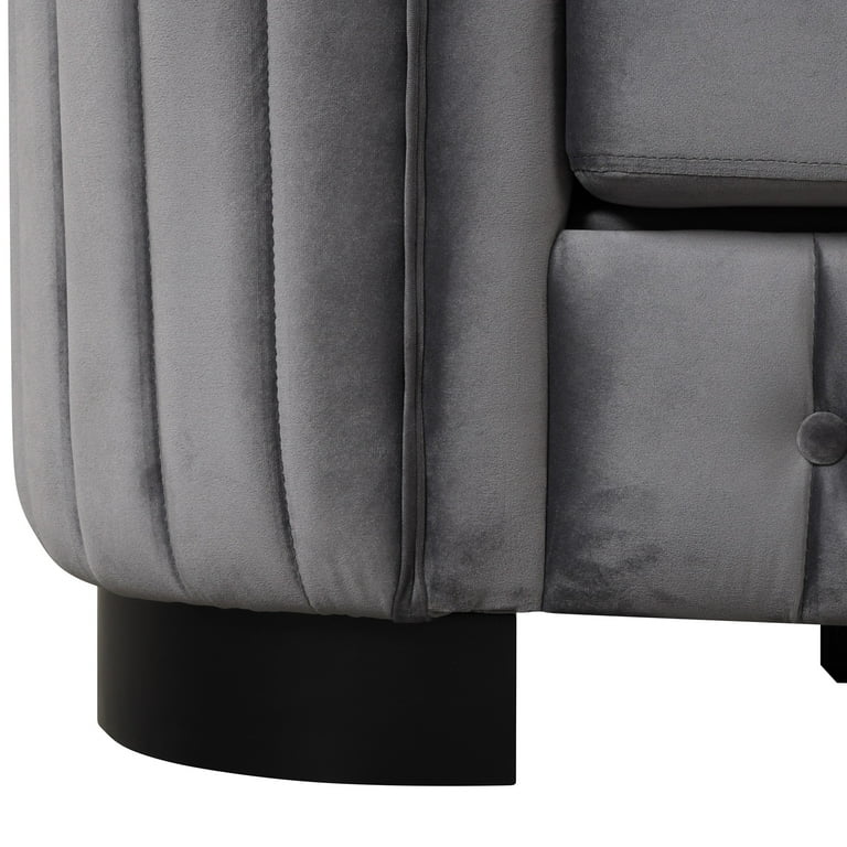 2-Seater Sofa Couch With Channel Tufted On Back And Seat Cushions, Two —  Brother's Outlet