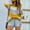 Yellow, variant on BONIXOOM Fall Sweaters For Women Modern Fit Sweater Pullover Vacation Crew Neck Sweaters For Girls Yellow M(US:6)