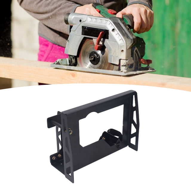 Electric Planer Stand, Fine Workmanship Compact Steel Plate Flip Planer Stand Black Matte Painted for Woodworking