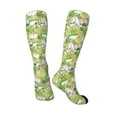 thumbnail image 4 of Fotbe Gnome and Pineapple print Women's Men's Novelty Crew Socks Cotton Socks Knee High Socks for Walking,Running,Nurses,Pregnancy, 4 of 9