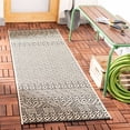 thumbnail image 2 of Safavieh Courtyard Naomi Geometric Indoor/Outdoor Runner Rug, Beige/Black, 2'3" x 6'7", 2 of 9