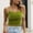 Green, variant on YLOMAY Camisole Tops for Women Womens Tank Tops Women's V-Neck Lower Split Outer Wear Chest Wrapped Short Navel Exposed Top Suspender Vest Holiday Gift Finder Womens Tops