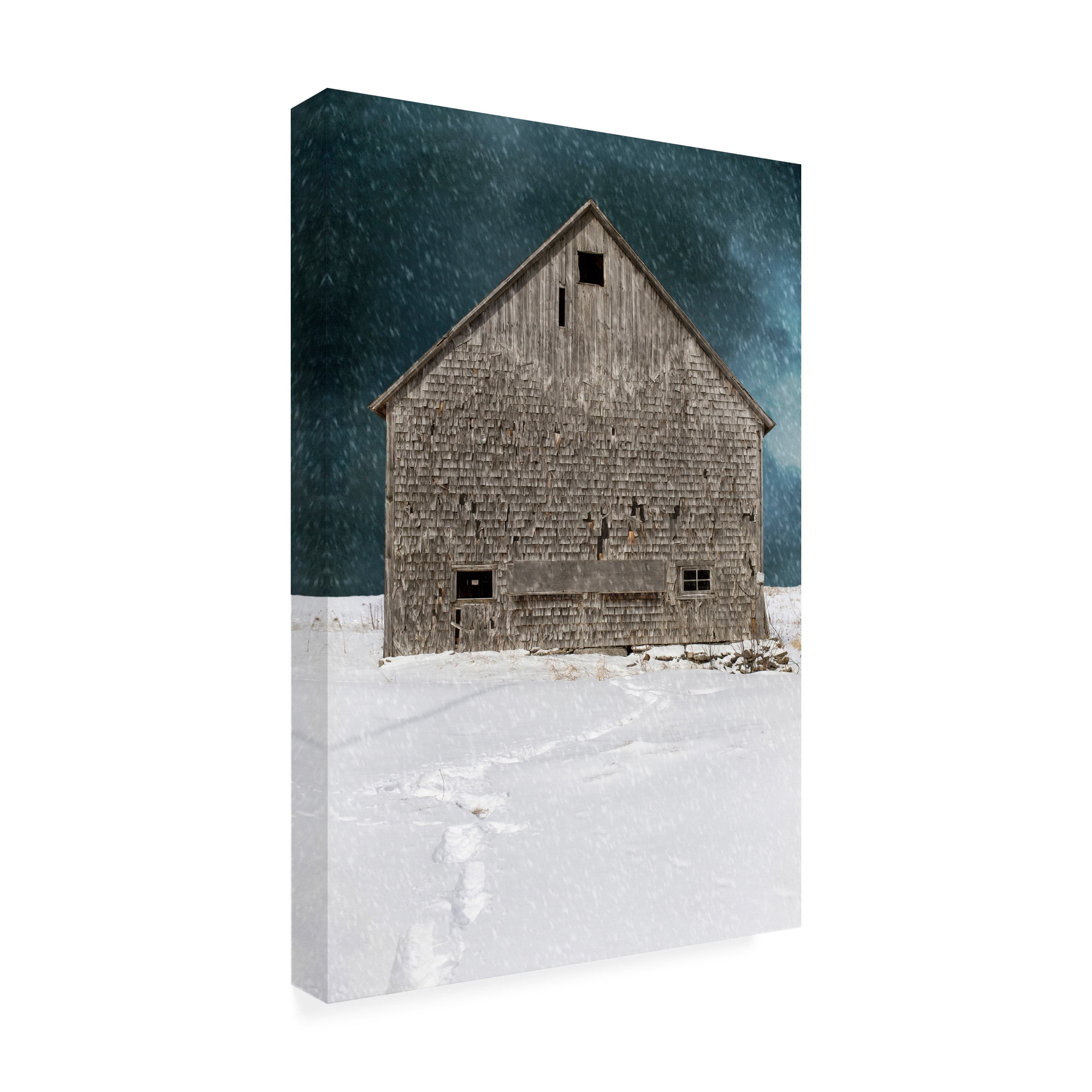 Edward M Fielding 'Old Barn' Canvas Art