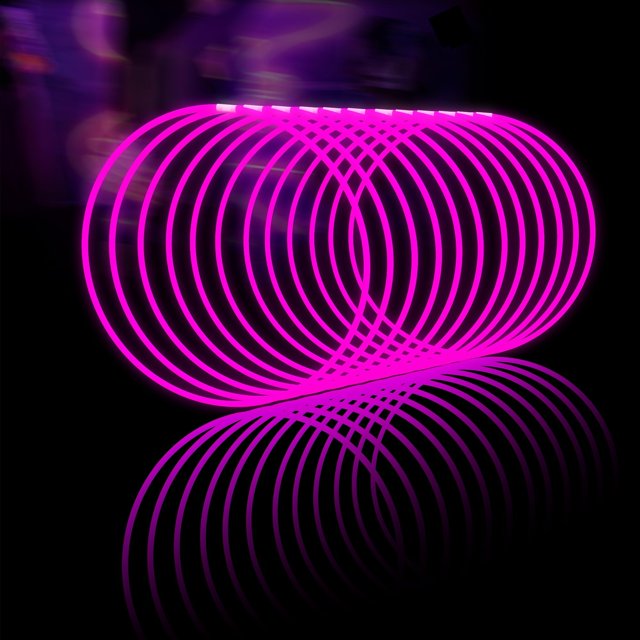 Glow Fever Glow Sticks Bulk 100 ct 22 pulgadas collares brillantes con conectores barras de luz de neón para fiestas, festivales, raves, conciertos, cumpleaños, bodas, color rosa