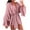 Pink, variant on ZQUUVOU Lace Up Silk Dress for Women Long Sleeve Solid Color V Neck Flared Cuff Asymmetrical Hem Elegant Cocktail Dress White