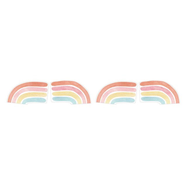 tssuouriy 2x Rainbow Wall Sticker For Wide Range Of Applications Rainbow Wall Stickers PVC Beautification Decoration Waterproof LGWS020 2Set
