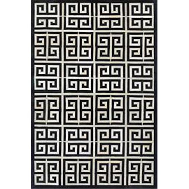 Couristan 32590243020040T 2 ft. x 4 ft. Chalet Meander Rug, Black & Ivory
