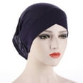 thumbnail image 4 of FADAACAI Head Wrap Womens Casual Solid Head Hat Cap Hair Cover Wrap Headwear Muslim Turban Cap Chemo Headwear for Women Soft Cotton Turbans Clearance！, 4 of 4