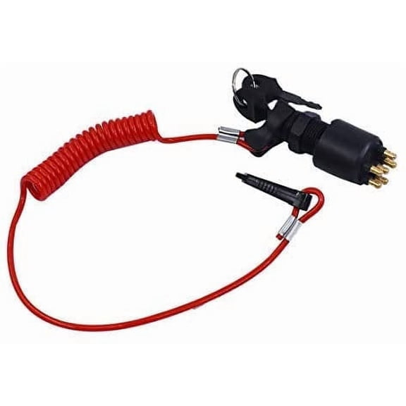 ALL-CARB Ignition Switch with Lanyard Fit for Johnson Evinrude Boat OMC BRP Outboard Motor 5005801