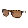 thumbnail image 2 of Mens Polarized Antiglare Rectangular Sport Horn Rim Agent Sunglasses Tortoise - Brown, 2 of 4