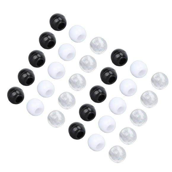 Hair Jewelry Beads, Widely Use 100pcs Different Colors Unique Hairstyle Hair Braiding Beads for Beard Braiding Black White Transparent