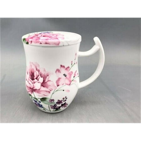 

Pink Floral with Lid Mug