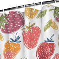 thumbnail image 3 of Colorful Strawberry Plants Fruit Leaf Shower Curtain 36"x72" ,Bathroom Decorative Shower Curtains Set with 12 Hooks,Modern Waterproof Washable Shower Curtain, 3 of 6