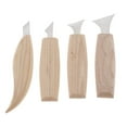 thumbnail image 1 of Abbracc 4Pcs Wood Carving Cutting Set Geometric Chip Knives Tools Roll for Beginners, 1 of 5