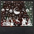thumbnail image 4 of Juego de pegatinas de decoración navideña para ventana, calcomanías de pared de vidrio, dibujos animados de Papá Noel, copo de nieve para decoración del hogar, 2024, 2023, 4 of 4