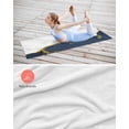 thumbnail image 4 of Navy Blue Gold Marble Yoga Towel for Hot Yoga Non Slip, Modern Abstract Marble Crack Texture Yoga Mat Towel Absorbent Yoga Sweat Towels Microfiber Hot Yoga Blanket for Bikram Pilates 26"x70", 4 of 7