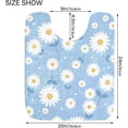 thumbnail image 5 of SKYSONIC Toilet Bathroom Rugs Sets 2 Piece, Daisy Flower Blue Soft Absorbent Fluffy Toilet Mat Set Non-Slip Rubber Backing Bath Mats for Bathroom,23.6"x15.7"+17.3"x13.4", 5 of 7