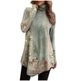 thumbnail image 2 of DPTALR T-shirt à Manches Longues Irrégulier pour Femmes, Couleur Unie, Col Rond, 2 of 5