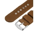 thumbnail image 5 of Uxcell Brown Nylon Watch Band 20mm Width Soft and Comfortable Nylon Strap with Silver Buckle, 5 of 6
