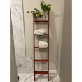 thumbnail image 2 of BARNWOODUSA Throw Blanket Ladder – Fully Assembled Reclaimed Wood – Rustic Decorative Ladder for Towels, Quilts, & More – Perfect Farmhouse Decor for Bathroom, Porch, or Living Room,5-Foot Red, 2 of 17