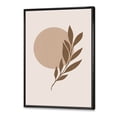 thumbnail image 3 of Designart 'Abstract Terracotta Moon and Sun With Tropical Leaf' Modern Framed Canvas Wall Art Print, 3 of 5