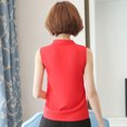 thumbnail image 6 of Womens Tops Blouse Brief Office Work Wear V Neck Sleeveless Chiffon Tops Shirt, 6 of 8